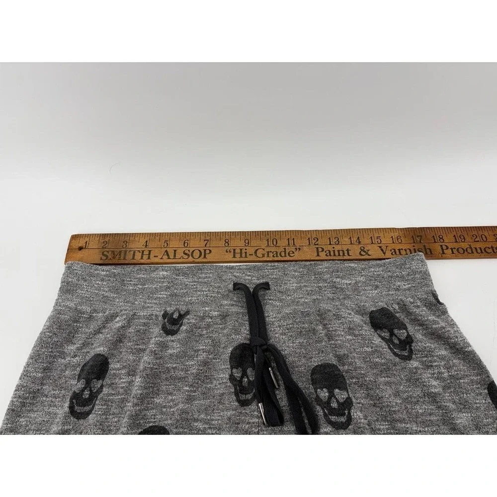 PJ Salvage Pajama Pants, Gray Skull, Super Soft, Women's Size Medium